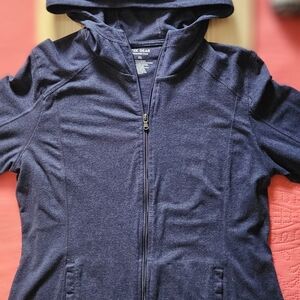 Women's Tek Gear Navy Blue Zippered Hooded Jacket